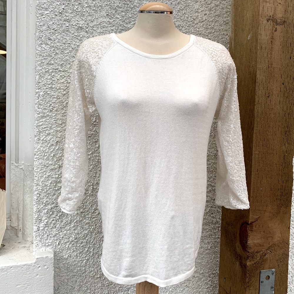 Tommy Bahama Sequin Sleeve Pullover